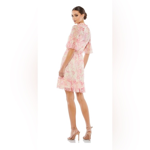 Mac Duggal 9148 Embellished  Floral Mini Dress Size 12 NWT - Picture 2 of 12